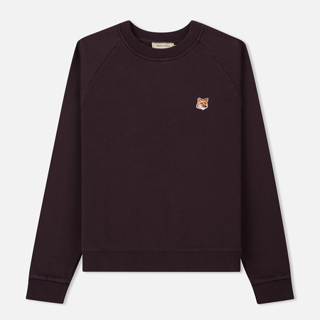 Женская толстовка Maison Kitsune Fox Head Patch Burgundy