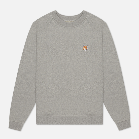 Женская толстовка Maison Kitsune Fox Head Patch Grey Melange