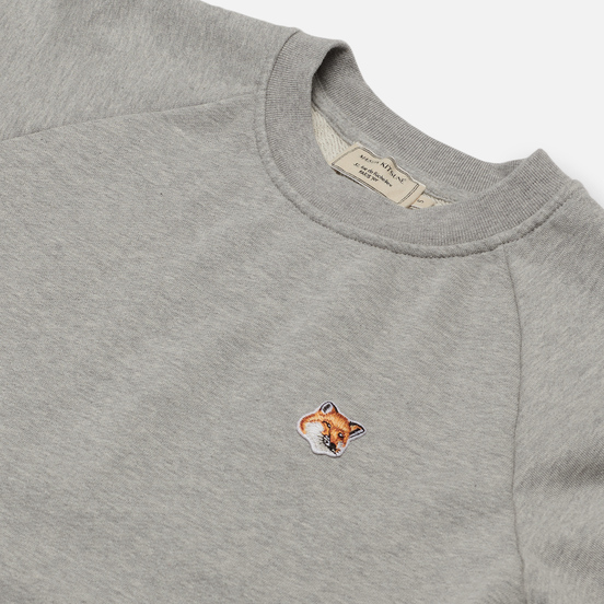 Женская толстовка Maison Kitsune Fox Head Patch Grey Melange