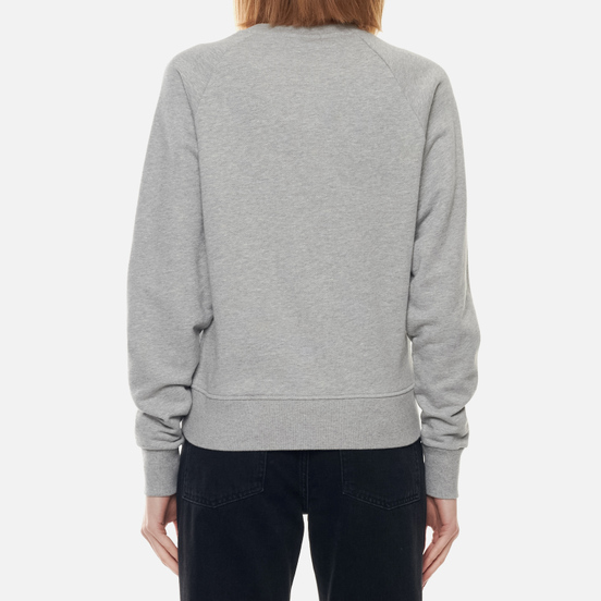 Женская толстовка Maison Kitsune Fox Head Patch Adjusted Grey Melange