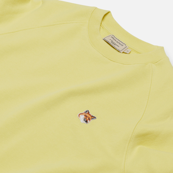Женская толстовка Maison Kitsune Fox Head Patch Lemon
