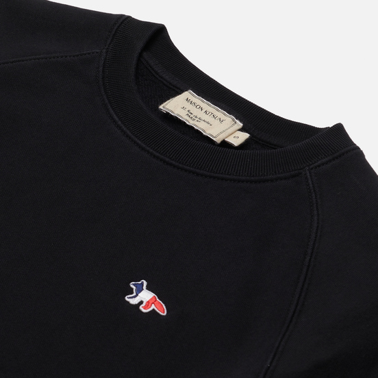 Женская толстовка Maison Kitsune Tricolor Fox Patch Black