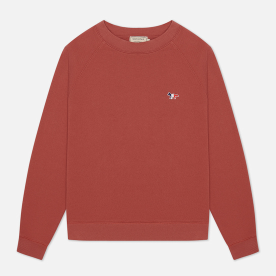 Женская толстовка Maison Kitsune Tricolor Fox Patch Dark Pink