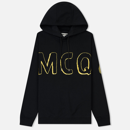 Женская толстовка McQ Alexander McQueen Boyfriend Hoodie MCQ Font Darkest Black