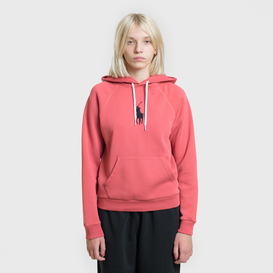 Женская толстовка Polo Ralph Lauren Embroidered Logo Kangaroo Pocket Hoody Nantucket Red