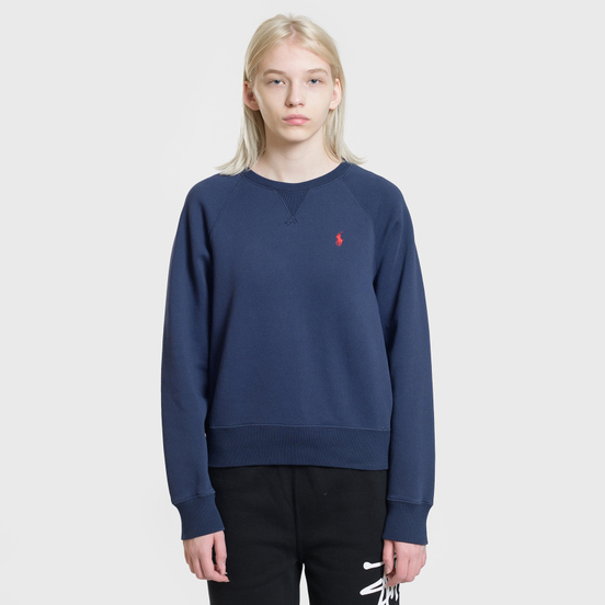 Женская толстовка Polo Ralph Lauren Embroidered Logo Seasonal Crew Neck Cruise Navy