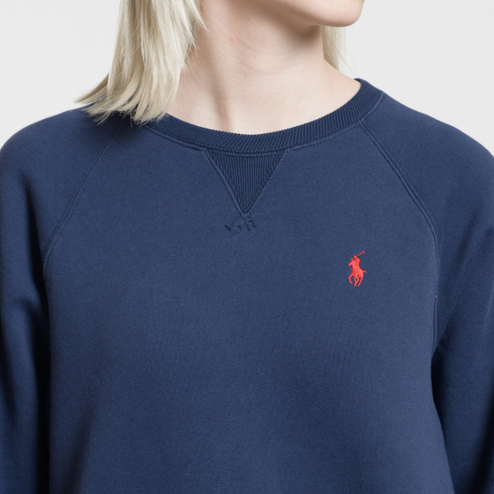 Женская толстовка Polo Ralph Lauren Embroidered Logo Seasonal Crew Neck Cruise Navy