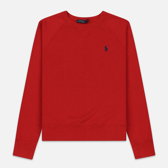 Женская толстовка Polo Ralph Lauren Embroidered Logo Seasonal Crew Neck Red