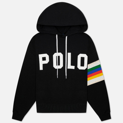 Женская толстовка Polo Ralph Lauren Rainbow Trim Lightweight Seasonal Fleece Hoodie Black