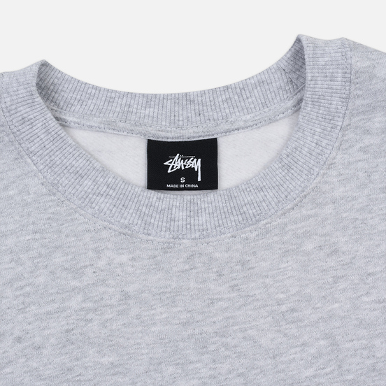Женская толстовка Stussy Basic Logo Crew Ash Heather/Pink