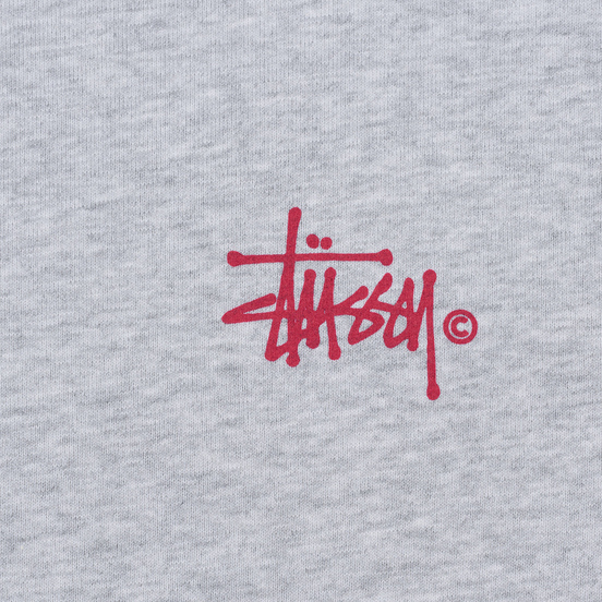 Женская толстовка Stussy Basic Logo Crew Ash Heather/Pink