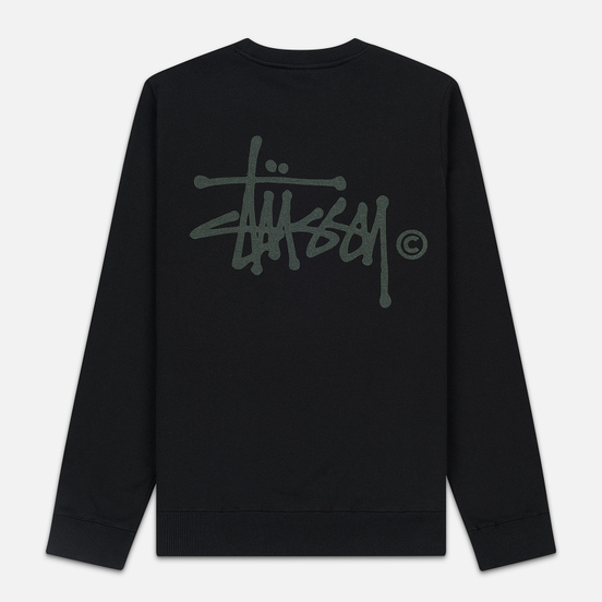 Женская толстовка Stussy Basic Logo Crew Black/Green