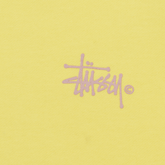 Женская толстовка Stussy Basic Logo Crew Lemon