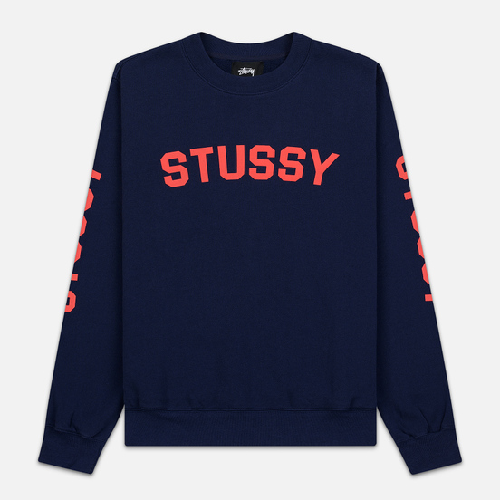 Женская толстовка Stussy Repeat Crew Fleece Navy