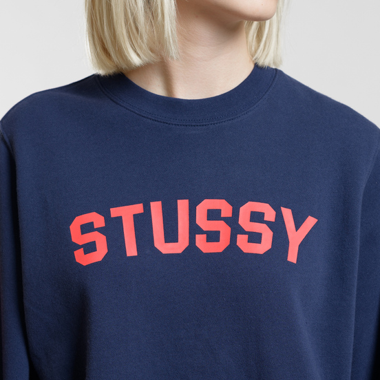 Женская толстовка Stussy Repeat Crew Fleece Navy