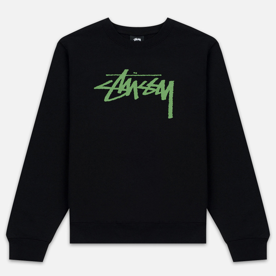 Женская толстовка Stussy Stock Crew Black/Green