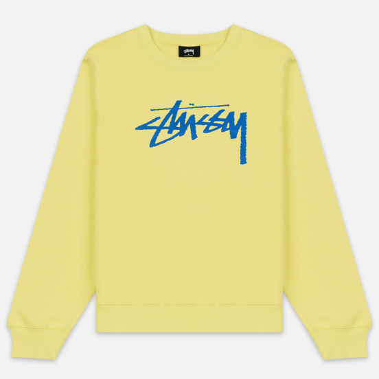 Женская толстовка Stussy Stock Crew Lemon