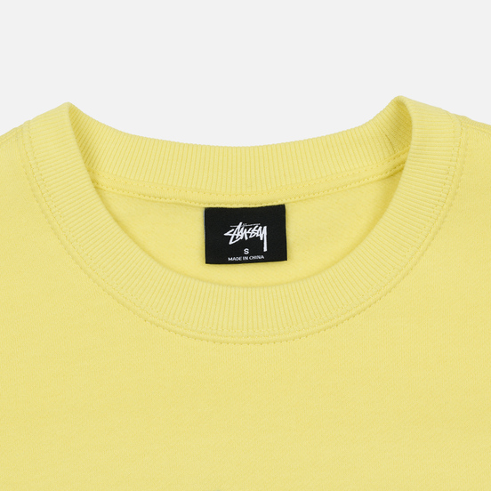 Женская толстовка Stussy Stock Crew Lemon