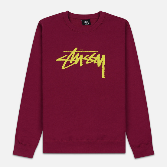 Женская толстовка Stussy Stock Crew Wine