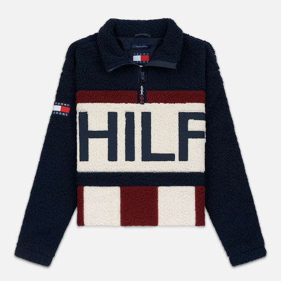 Женская толстовка Tommy Jeans Heritage Sherpa Fleece Navy Blazer/Multi