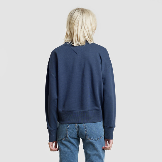Женская толстовка Tommy Jeans Multicolor Embroidery Crew 1985 Black Iris