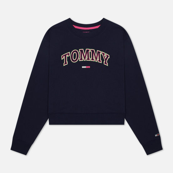 Женская толстовка Tommy Jeans Neon Outline Crew Black Iris