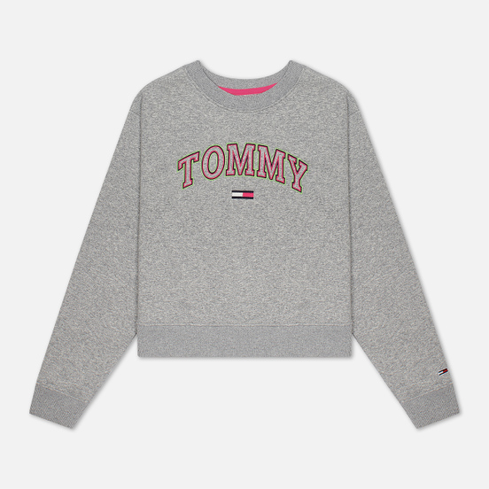 Женская толстовка Tommy Jeans Neon Outline Crew Light Grey Heather
