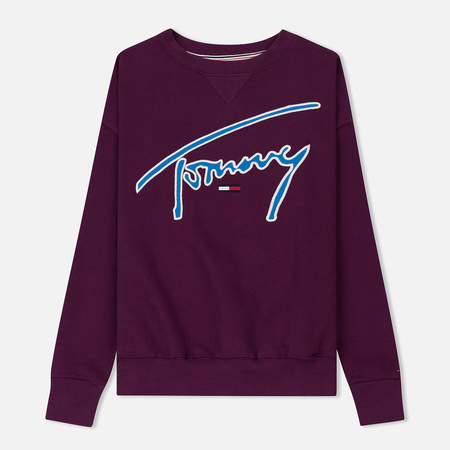 Женская толстовка Tommy Jeans Signature Crew Neck Dark Purple