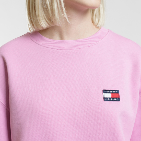 Женская толстовка Tommy Jeans Tommy Badge Crew Lilac Chiffon