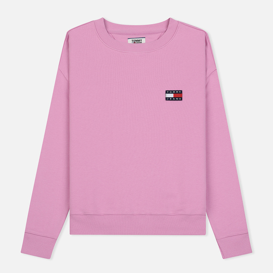 Женская толстовка Tommy Jeans Tommy Badge Crew Lilac Chiffon