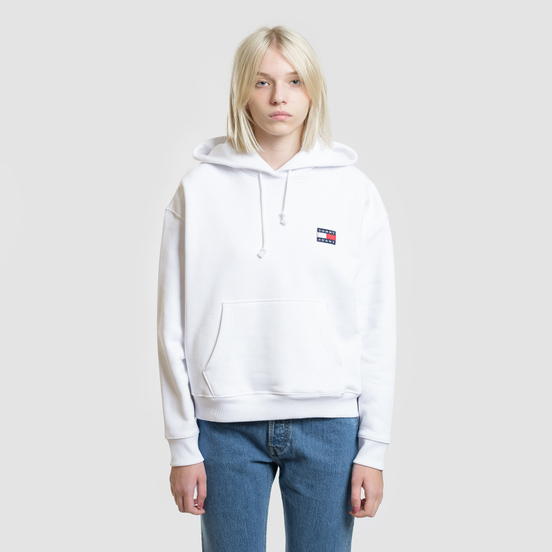 Женская толстовка Tommy Jeans Tommy Badge Hoodie Classic White