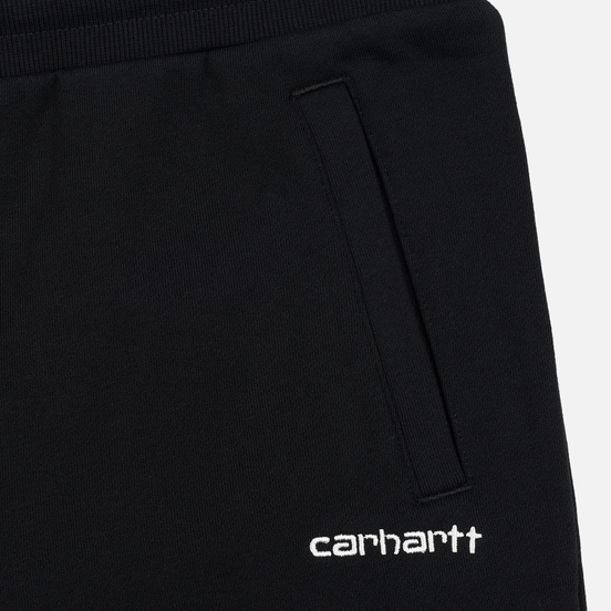 Женские брюки Carhartt WIP W' Script Embroidery 9.1 Oz Black/White