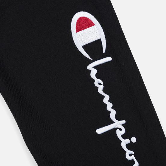 Женские брюки Champion Reverse Weave Big Script Elastic Cuff Black