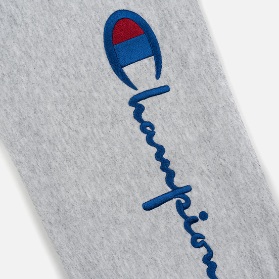 Женские брюки Champion Reverse Weave Big Script Elastic Cuff Light Grey