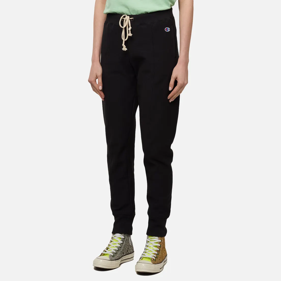 Champion Reverse Weave Женские брюки Rib Cuff Stretch Reverse Weave Terry