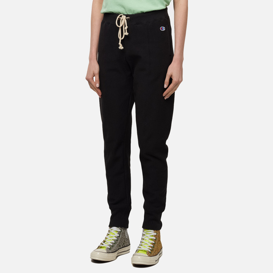 Женские брюки Champion Reverse Weave Rib Cuff Stretch Reverse Weave Terry Black
