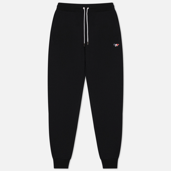 Женские брюки Maison Kitsune Classic Jog Tricolor Fox Patch Black