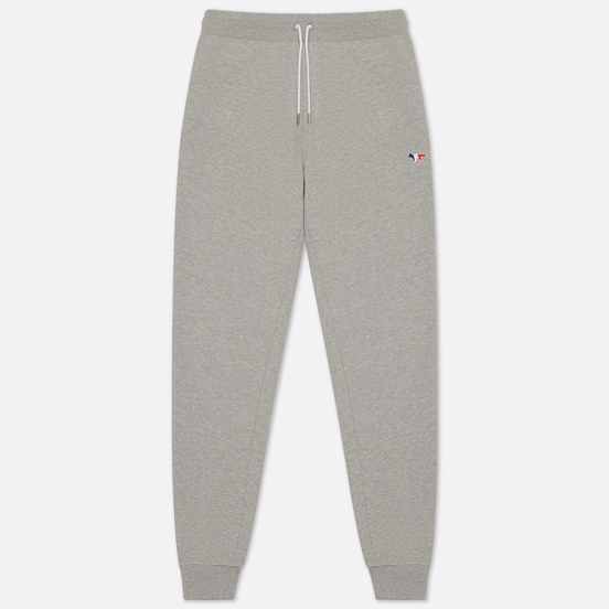 Женские брюки Maison Kitsune Classic Jog Tricolor Fox Patch Grey Melange
