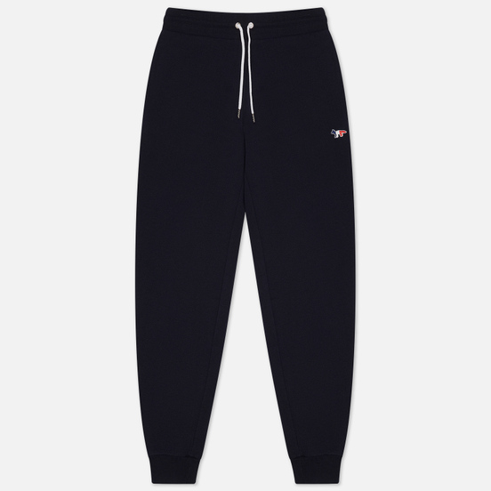 Женские брюки Maison Kitsune Classic Jog Tricolor Fox Patch Navy