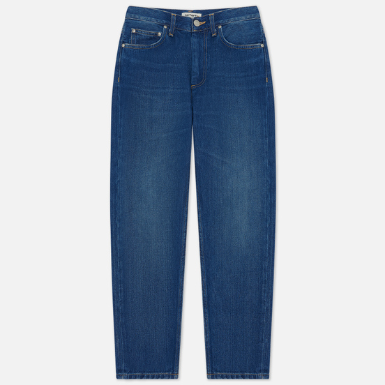 Женские джинсы Carhartt WIP W' Page Carrot Ankle Slim 13 Oz Blue Dark Stone Washed