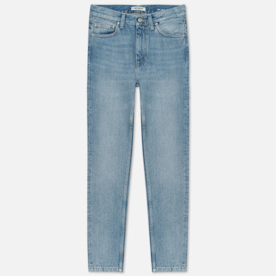 Женские джинсы Carhartt WIP W' Page Carrot Ankle Slim 13 Oz Blue Light Stone Washed
