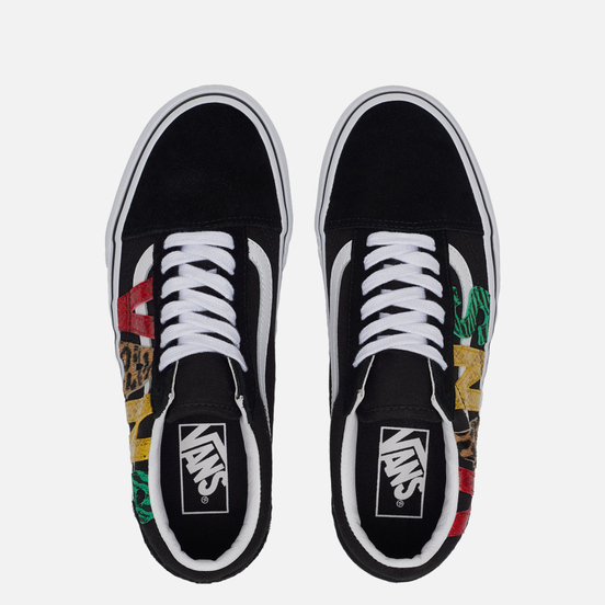 Женские кеды Vans Old Skool Low Multi Animal Rasta/Black
