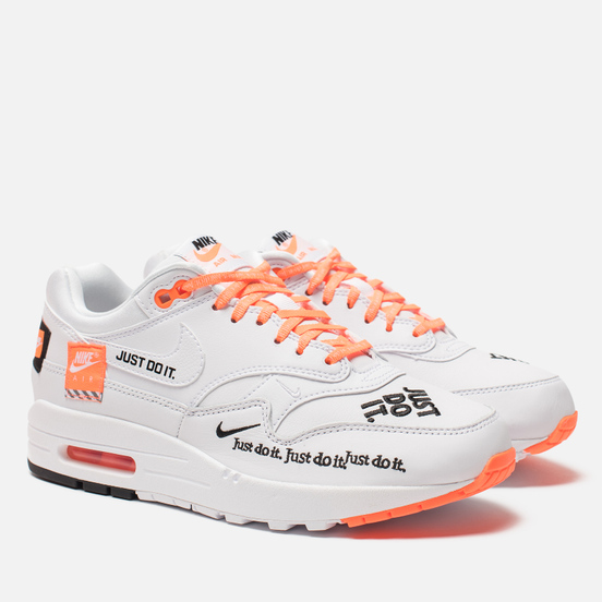 nike air max 1 just do it white orange