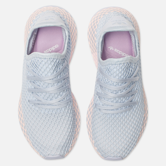 Женские кроссовки adidas Originals Deerupt Runner Aero Blue/Aero Blue/Clear Orange
