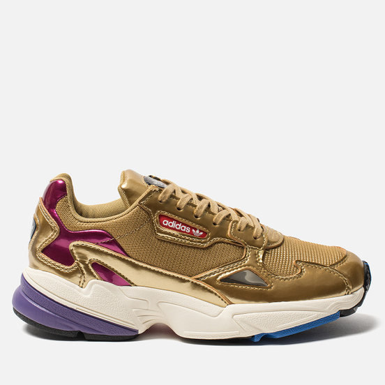 Adidas falcon white and gold online