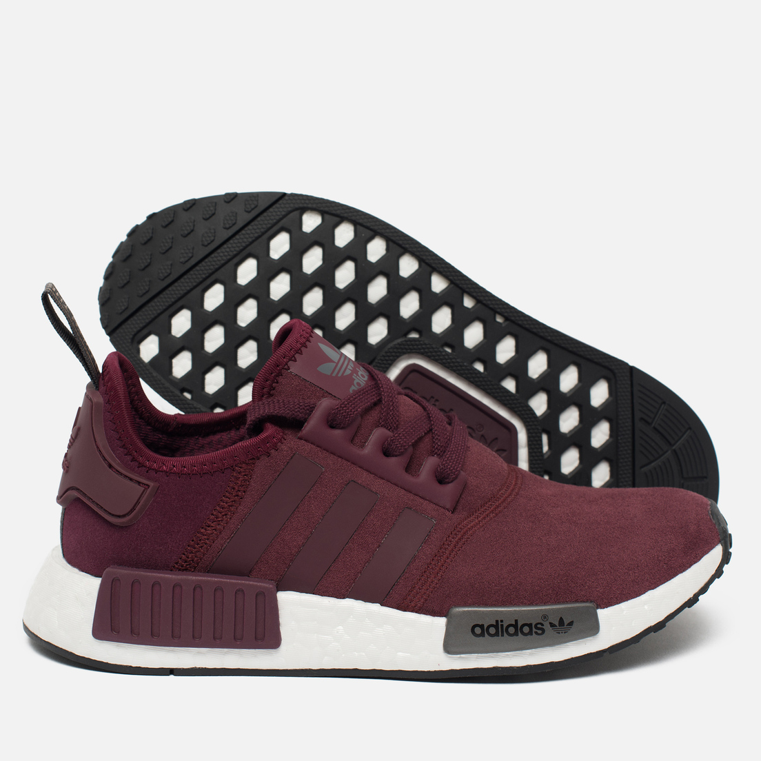 Nmd adidas grey and maroon on sale