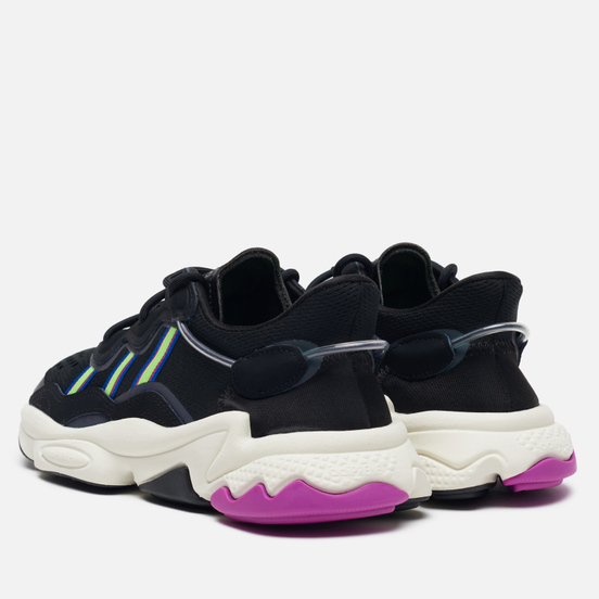 Женские кроссовки adidas Originals Ozweego Core Black/Solar Green/Vivid Pink