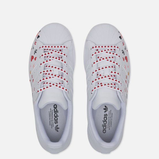 Женские кроссовки adidas Originals Superstar Valentine’s Day Cloud White/Core Black/Glory Pink
