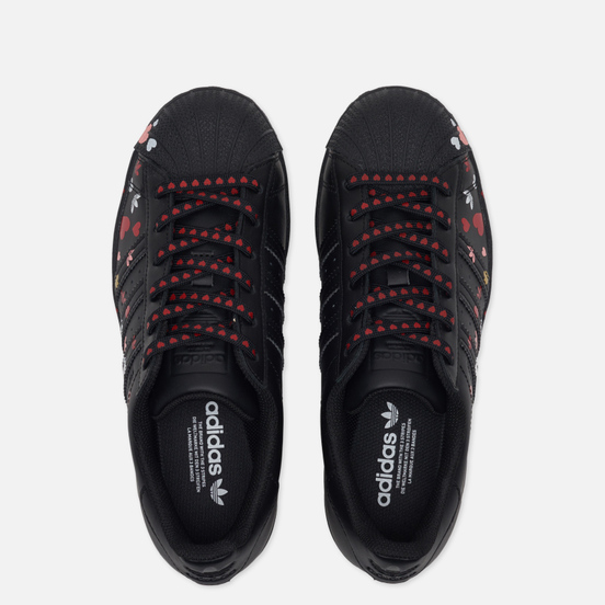 Женские кроссовки adidas Originals Superstar Valentine’s Day Core Black/Cloud White/Glory Pink