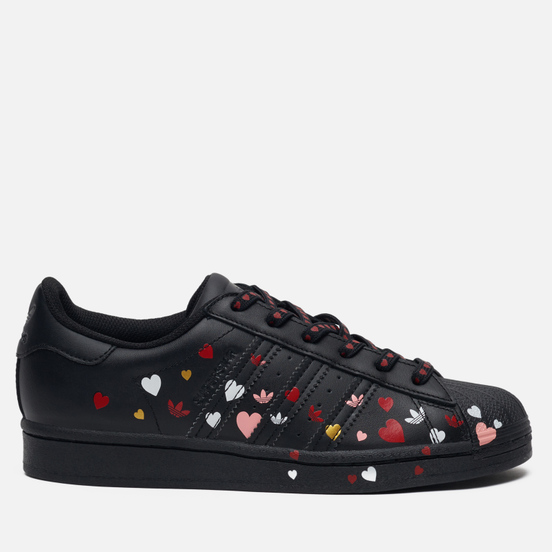Женские кроссовки adidas Originals Superstar Valentine’s Day Core Black/Cloud White/Glory Pink